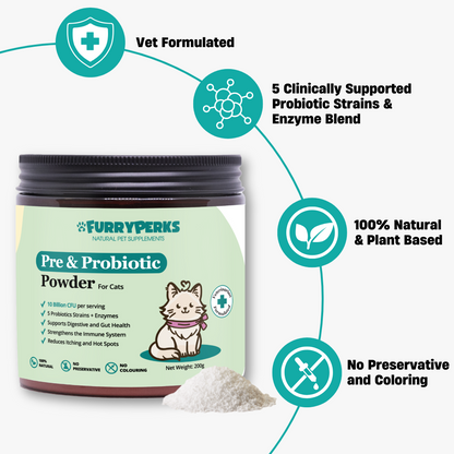 Pre & Probiotics with Digestive Enzymes for Cats